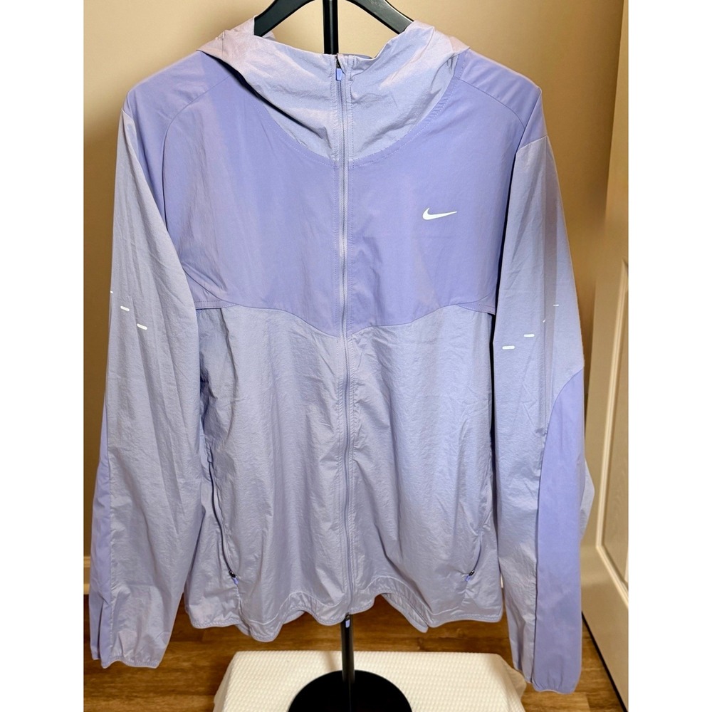 Nike Dri-Fit Stride Repel Men’s Running Jacket Hooded Purple/Gray XL IF2367-506